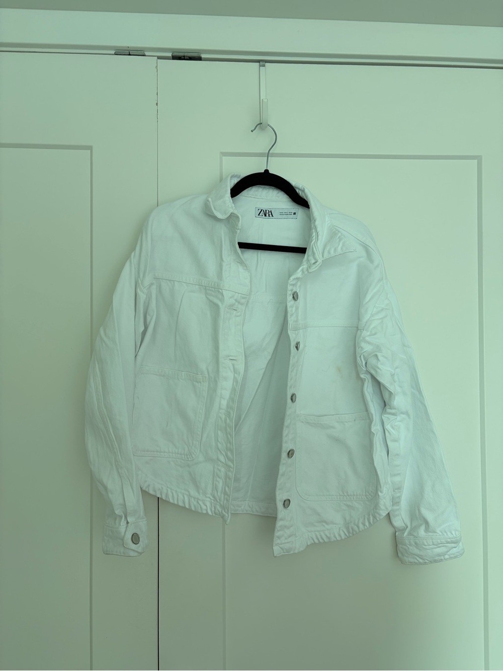 ZARA White Denim Jacket